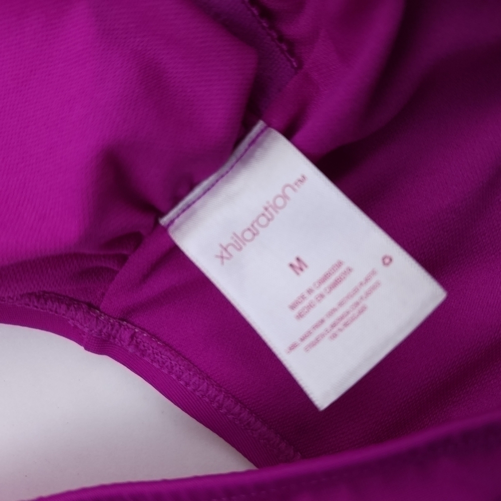 New Xhilaration Purple Pink One Piece Swimsuit Sz M - Picture 9 of 10
